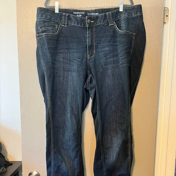 Lane Bryant Perfectly Slim Dark Wash Jeans – Size 22 – Great Condition - Picture 1 of 3
